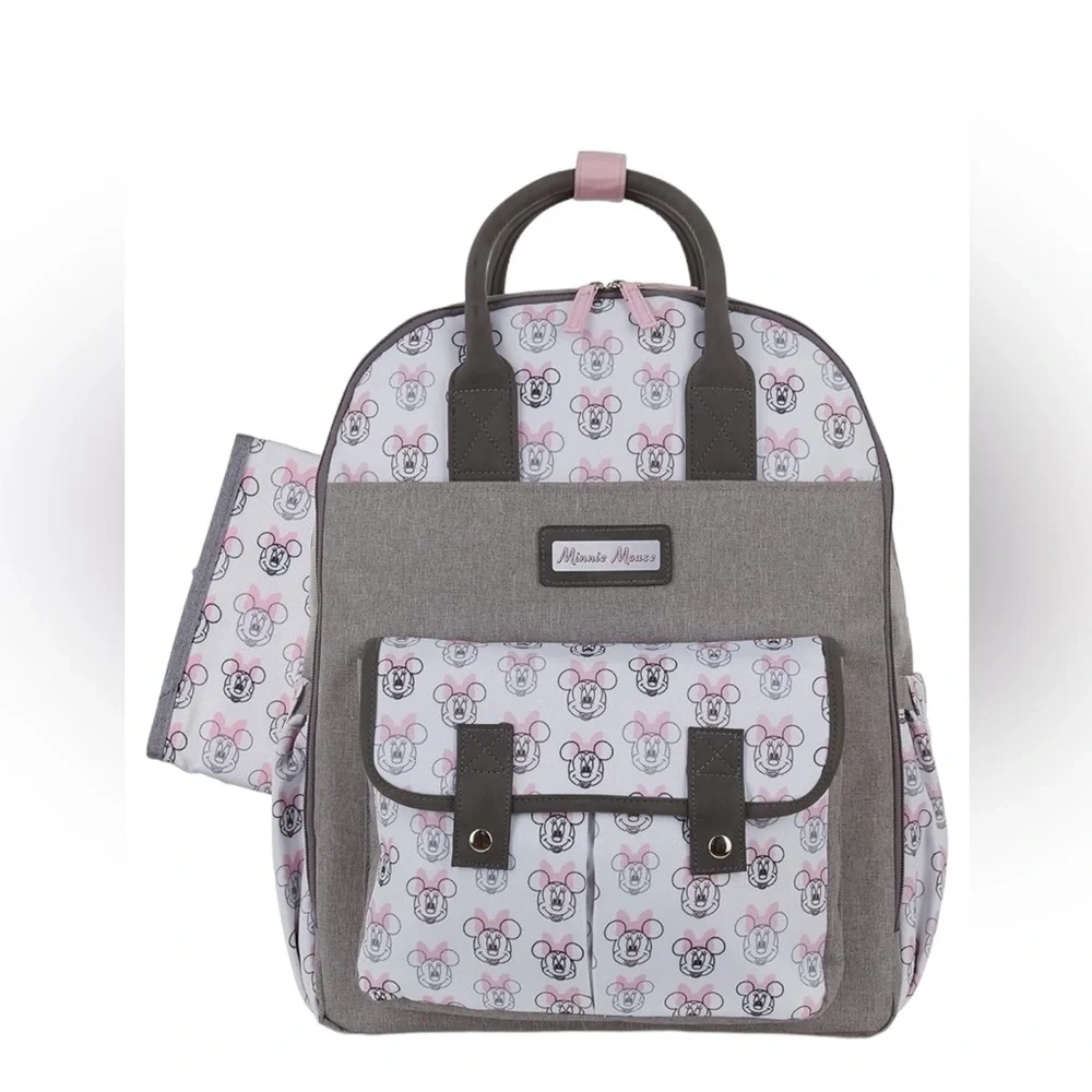 ✅Disney Baby Diaper Bag, Minnie Mouse Double Handle Backpack
